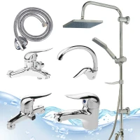 ست6عددی شیرآلات آیدا مدل قهرمان و علم دوش حمام دوکاره استیل