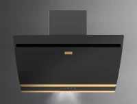 هود روکار مدل پارمیس خم دو زه طلایی برند فامر استاندارد موتور فلز با گارانتی 18 ماهه شرکتی